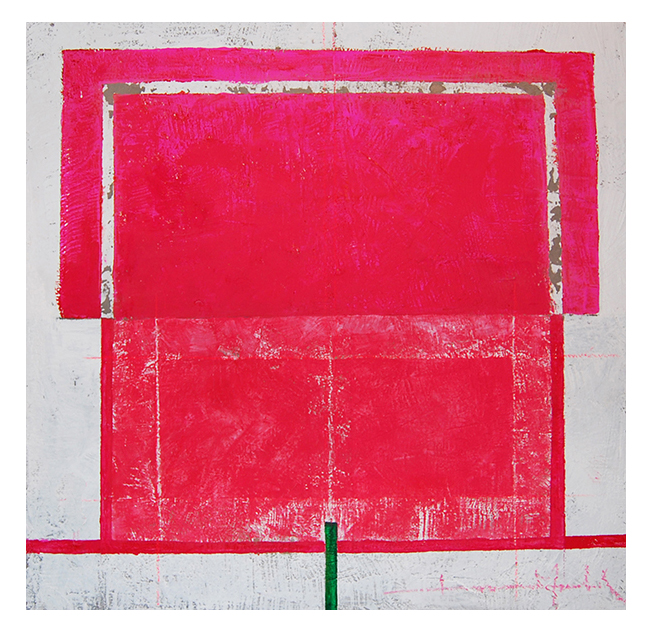 Pink Facade Acrylic on wood